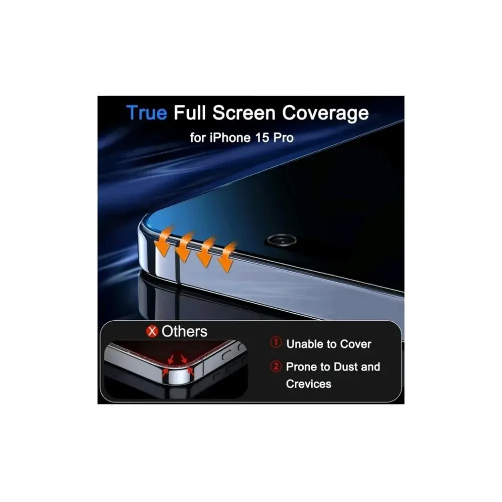 Ferilinso Tempered Glass Screen Protector Apple iPhone 15 Pro (3 Pack)